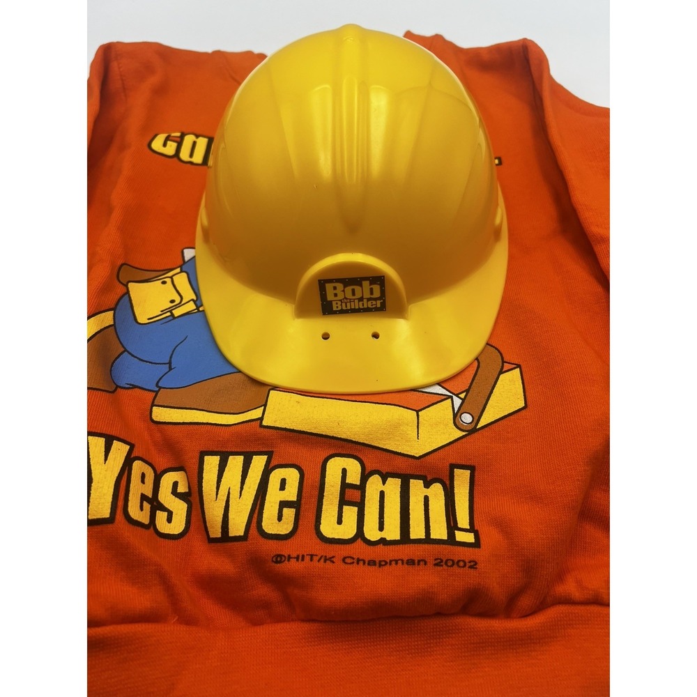 Vintage 2002 PBS Bob the Builder orange sweatshirt + hat kids size 4/5 from Avon